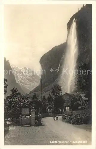 Lauterbrunnen BE Staubach Wasserfall Kat. Lauterbrunnen