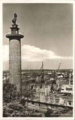 Goeteborg Hamnen och Kampanilen Hafen Kran Glockenturm Kat. 