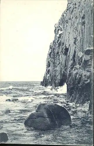 Bornholm Klippekyst ved Johns Kapel Klippen Kueste Kat. Daenemark