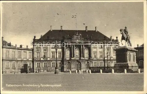 Kobenhavn Amalienborg Residenzpalast Reiterdenkmal Kat. Kopenhagen