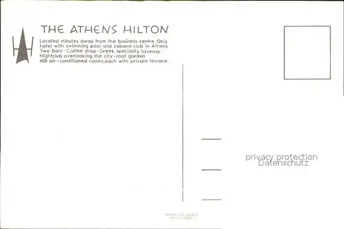 Athens Athen Hilton Hotel Kat. Griechenland