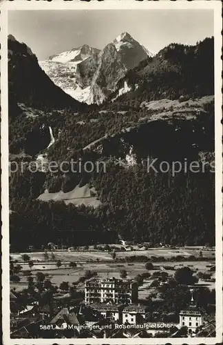 Meiringen BE mit Rosenlauigletscher Kat. Meiringen