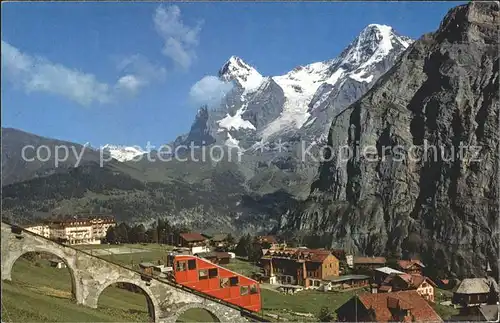 Muerren BE Allmendhubelbahn Eiger Moench Kat. Muerren