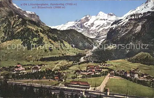 Kandersteg BE Loetschenbergbahn mit Bluemlisalp Kat. Kandersteg