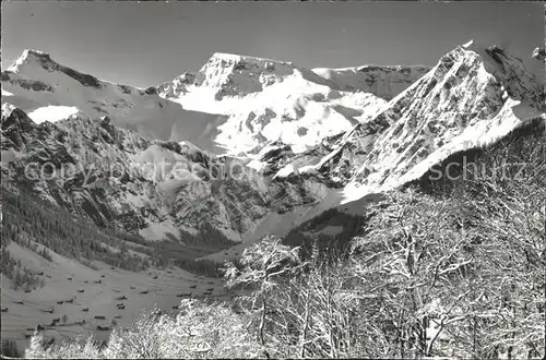 Adelboden Blick vom Hoernliweg Steghorn Wildstrubel Fitzer Kat. Adelboden