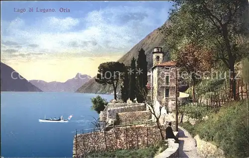 Oria Lago di Lugano Haeuser Schiff / Lugano /Bz. Lugano City