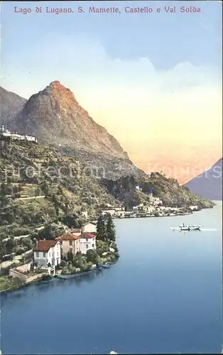 Lago di Lugano S. Mamette Castello Val Solda Kat. Italien