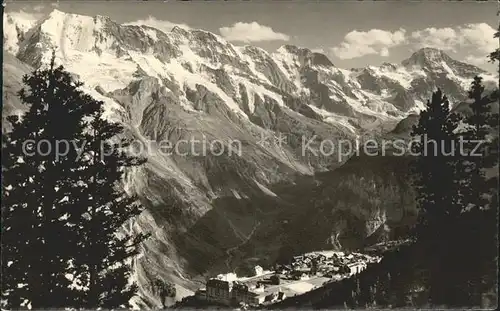 Muerren BE Ebnefluh Mittaghorn Grosshorn Breithorn Kat. Muerren