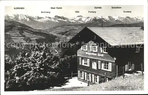 Hoernli Kulm Berggasthaus Hoernli mit Alpen Kat. Hoernli