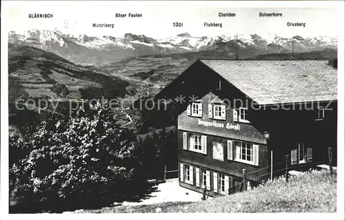 Hoernli Kulm Berggasthaus Hoernli mit Alpenpanorama Kat. Hoernli