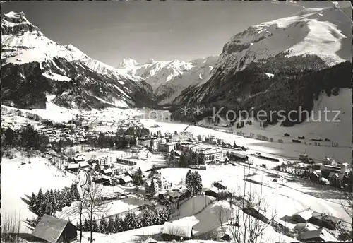 Engelberg OW mit Hahnen Spannoerter und Titlis Kat. Engelberg