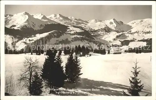 Oberberg Schwyz Ski  und Ferienheim des Stadtturnvereins Baden Kat. Schwyz