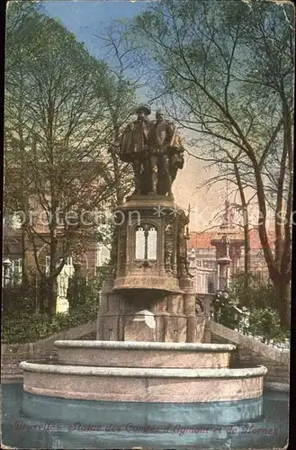 Bruxelles Bruessel Statue des Comtes d Egmont et de Hornes Kat. 