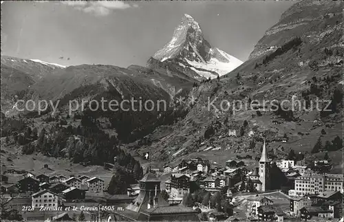 Zermatt VS Dorfansicht Kat. Zermatt