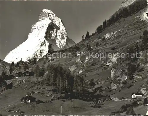 Matterhorn VS Bergansicht Zermatt Kat. Matterhorn