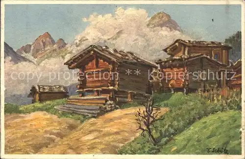 Wiler Loetschental Kuensterkarte Schuetz Kat. Wilerhorn