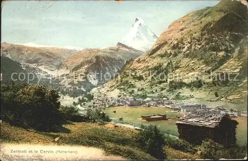 Zermatt VS Cervin Matterhorn  Kat. Zermatt