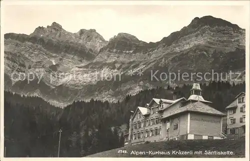 Kraezerli AR Alpen Kurhaus mit Saentiskette / Saentis /Rg. Saentis