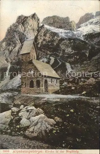 Meglisalp Altmann Saentis Kirche Alpsteingebirge Kat. Altmann
