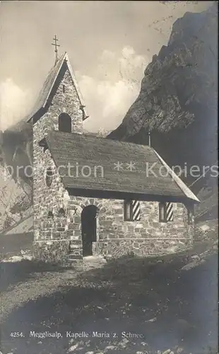 Meglisalp Altmann Saentis Kapelle Maria z. Schnee Kat. Altmann