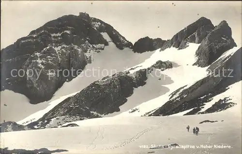 Saentis AR Gyrenspitze von Hoher Niederer Wanderer Kat. Saentis
