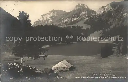 Saembtissee mit Hohen Kasten und Kamor Kat. Appenzeller Alpen