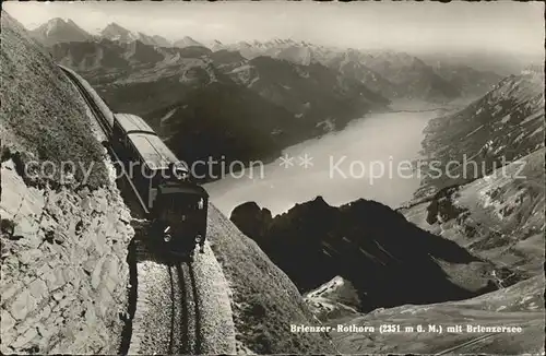 Brienz Rothornbahn mit Brienzersee Kat. Eisenbahn