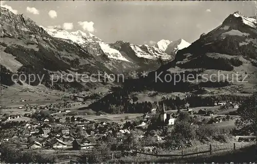 Frutigen BE mit Doldenhoerner Balmhorn Altels Kat. Frutigen