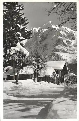 Grindelwald mit Wetterhorn Kat. Grindelwald