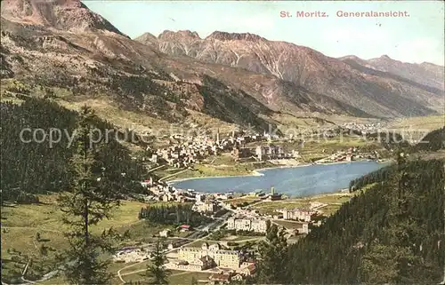 St Moritz GR Totalansicht Kat. St Moritz