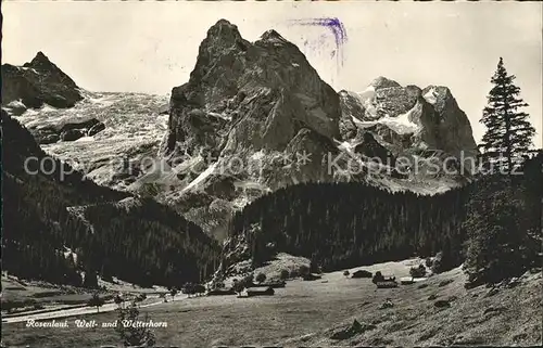 Rosenlaui BE mit Well und Wetterhorn Kat. Rosenlaui