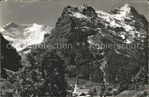 Grindelwald Fiescherhoerner und Eiger Kat. Grindelwald
