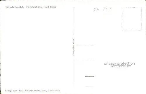 Grindelwald Fiescherhoerner und Eiger Kat. Grindelwald