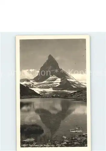 Zermatt VS mit Riffelsee und Matterhorn Kat. Zermatt