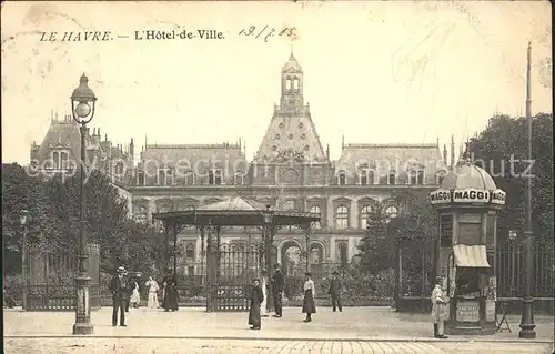 Le Havre Hotel de Ville Litfass Saeule Kat. Le Havre