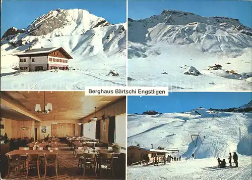 Adelboden Berghaus Baertschi Engstligenalp Gastraum Skilift Kat. Adelboden