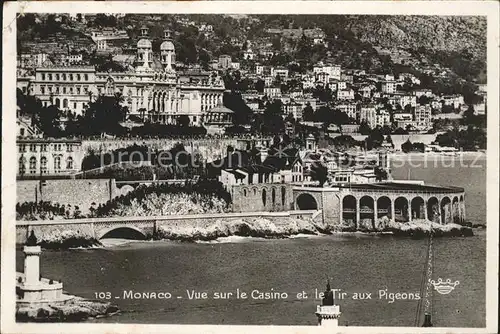 Monaco Vue sur le Casino et le Tir aux Pigeons Kat. Monaco