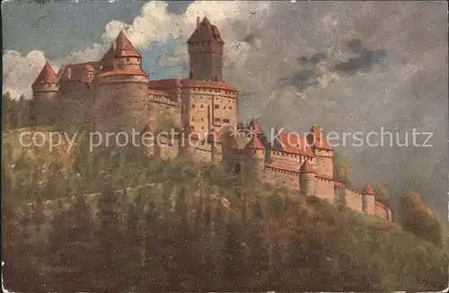 Haut Koenigsbourg Hohkoenigsburg Kuenstlerkarte Kat. Orschwiller