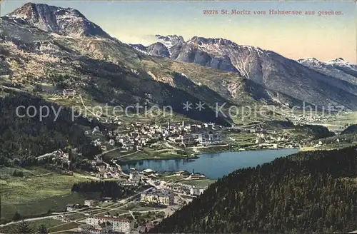 St Moritz GR vom Hahnesee aus gesehen Kat. St Moritz