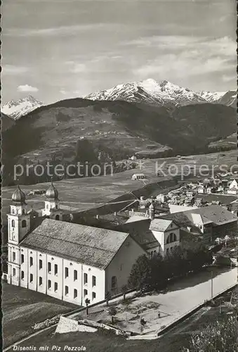 Disentis GR mit Piz Pezzola Kat. Disentis