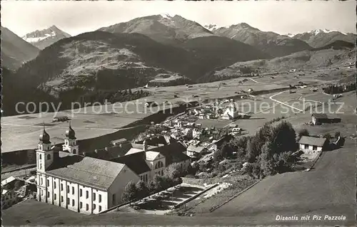 Disentis GR mit Piz Pazzola Kat. Disentis