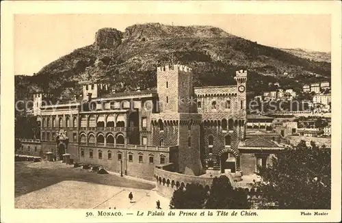 Monaco Palais du Prince et Tete de Chien Kat. Monaco