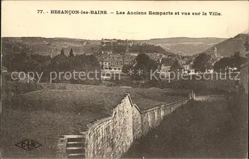 Besancon les Bains Anciens Remparts et vue sur la ville Kat. Besancon Doubs