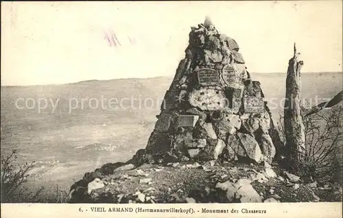 Vieil Armand Hartmannswillerkopf Monument des Chasseurs Kriegerdenkmal / Haut Rhin /