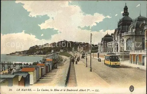 Le Havre Casino la Heve et Boulevard Albert Ier Tram Kat. Le Havre