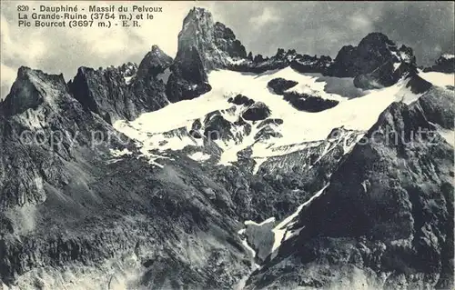 Dauphine Massif du Pelvoux Gebirgspanorama Franzoesiche Alpen Kat. Grenoble