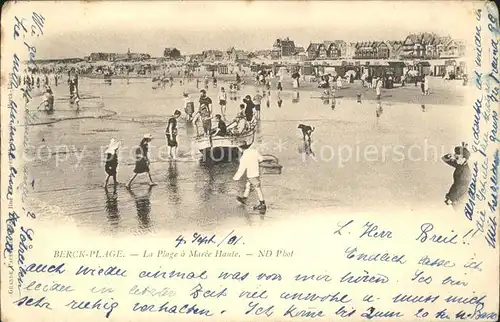 Berck-Plage Plage a maree haute / Berck /Arrond. de Montreuil