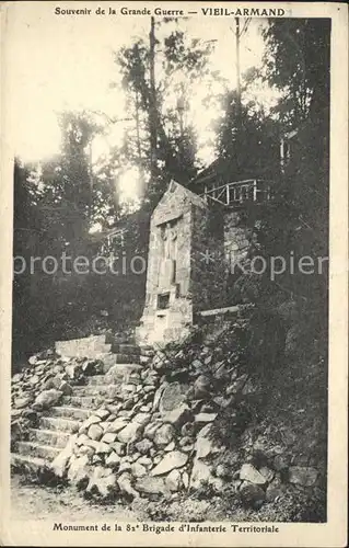 Vieil Armand Hartmannswillerkopf Monument aux Morts Grande Guerre 1. Weltkrieg / Haut Rhin /