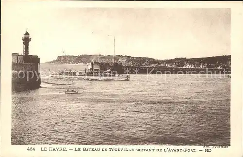 Le Havre Bateau de Trouville sortant de l Avant Port Kat. Le Havre