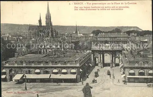 Nancy Lothringen Vue panoramique sur la Place de la Carriere Cathedrale / Nancy /Arrond. de Nancy